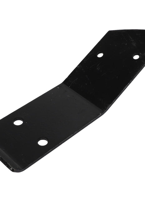 The AGCO | SCRAPER - E70131 is a black metal bracket featuring a bent structure with six holes, three on each side. No current product description information available.