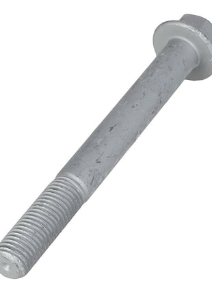 Introducing the AGCO Hex Flange Head Machine Screw (Acw1027320): A metal hex bolt featuring threading at one end and a flange-like base near the hexagonal head.