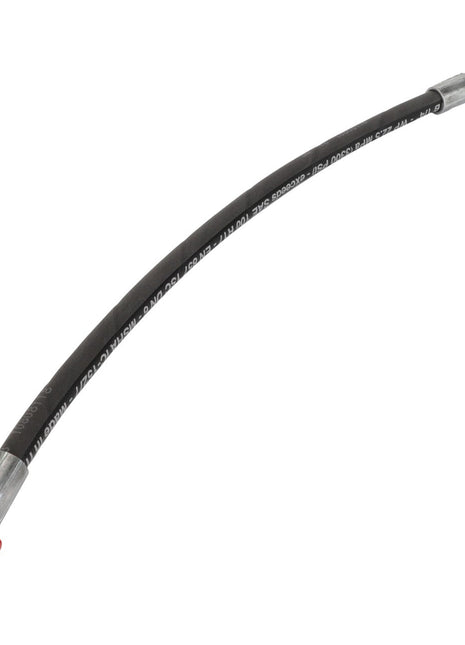 An AGCO hydraulic hose (Product Name: ACW4272200) with metal fittings on both ends, including a red collar on one end. Please note, no current product description information is available.