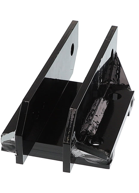 The AGCO HOLDER - EPA65109 is a black, U-shaped metal bracket with holes for mounting and features angled reinforcements on each side. Additional specifications or usage details are not currently available.