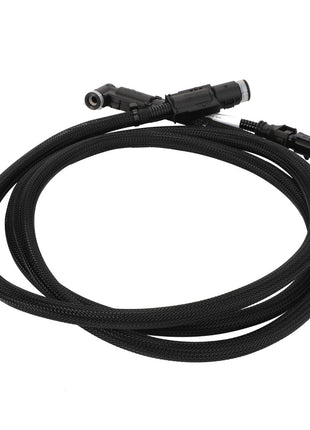 The AGCO | Hose Flexible - Acw351954A by AGCO is a coiled black hose with connectors at both ends, ideal for both industrial and automotive use. No current product description matches its versatility and reliability.