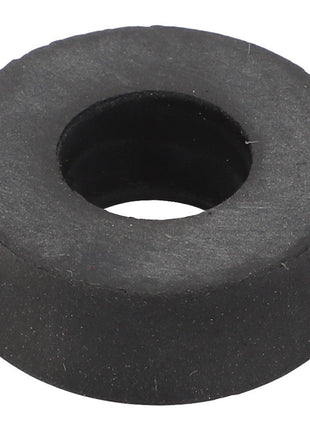 No current product description available for the AGCO Rubber Disc - Fel150623, featuring a centered hole designed for protecting or insulating objects passing through it.