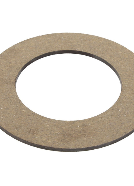 A flat, circular AGCO clutch lining with a large central hole, identified as CLUTCH LINING - D26740582, is shown against a white background.