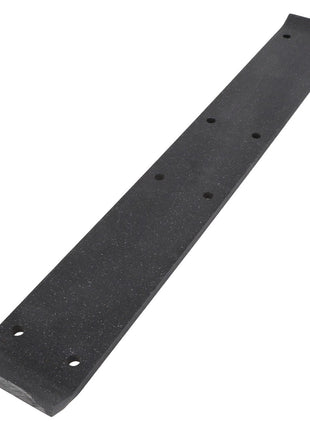 Product Description: The AGCO Skid - Acw6742820 is a flat, black rubber strip featuring multiple evenly spaced holes along its length. More detailed product information and description are currently unavailable.