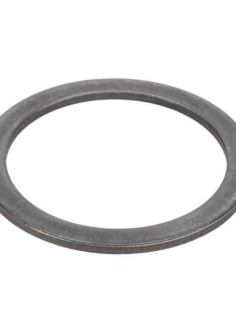 The AGCO | Disc - F339300020420, a circular metal washer from AGCO, features a smooth, flat surface and a precise central hole.