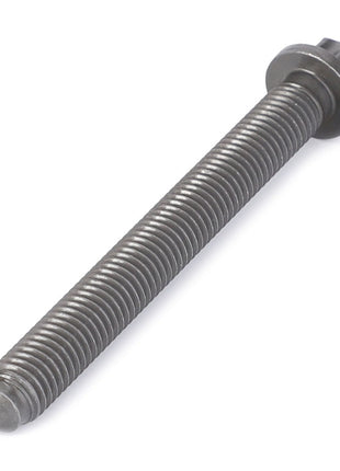 A close-up view of the AGCO Hex Socket Screw - F119200211060, featuring a threaded shaft and an integrated flange head.