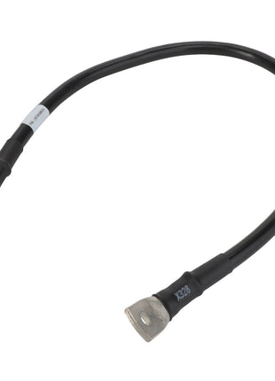 A black electrical cable with metal terminals at both ends. This is the AGCO Negative Cable - Acw3792230.