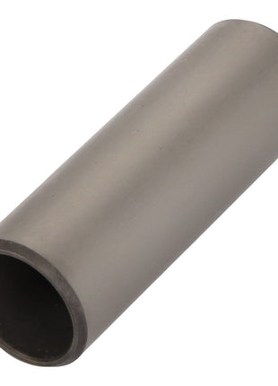 A cylindrical metal tube, the AGCO | PIN - ATV3402-596, gleams with a polished surface as it rests at an angle on a pristine white background.