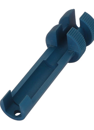 The AGCO Tool - Act0042300 is a blue plastic pipe cutter with a simple cylindrical design, featuring two circular blade sections and a handle with grooved grips.