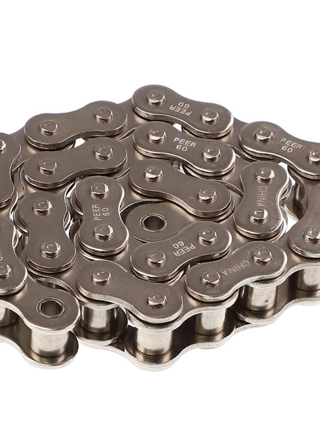 Introducing the AGCO Roller Chain Air Cart Ground Drivers - Acp0006290, a genuine coiled metallic chain with high fatigue strength and visible links and pins. Perfect for mechanical or industrial purposes, this durable chain is available through AGCO Parts.