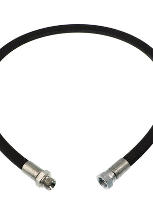 A black flexible AGCO hose (Model: AL1103429) with metallic connectors at both ends, arranged in a semicircular shape on a white background. No information available about its specifications.