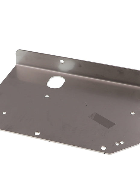 **AGCO | BRACKET - AG333615 by AGCO:** A flat, rectangular metal bracket with multiple holes and an angled edge, designed for mounting or structural support. No current product description information is available.