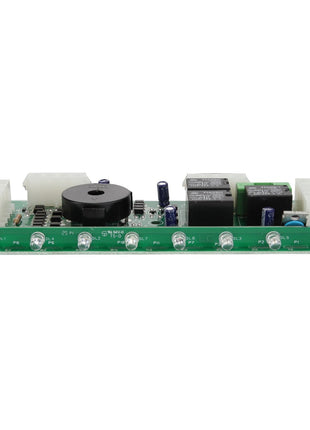 The AGCO | CARD - CG1257224131, by AGCO, is a green printed circuit board equipped with a variety of electronic components such as capacitors, resistors, connectors, and LEDs. Currently, no detailed product description information is available.