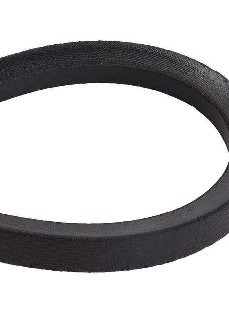 The AGCO | Belt - D41983600 is a black rubber drive belt with an oval shape and a textured surface, making it ideal for Valtra Models.