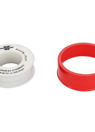 The AGCO sealing tape in white and the red AGCO | BAND - D45700000 cylindrical object are displayed side by side on a plain background, with no current product description information available.