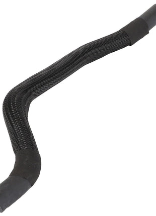 Currently, no product description information is available for the AGCO hose, model Acw0353300. This black, flexible, and corrugated automotive hose features a slight curve.
