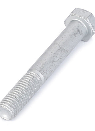 A close-up image of the AGCO Hex Head Bolt - F934201040180, a 93.07mm silver metal bolt with a threaded end.