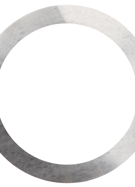 A circular metallic washer with a hollow center. The surface appears to be smooth and reflective. For further details, refer to the product: AGCO | SPACER - D46173300, by the brand AGCO.