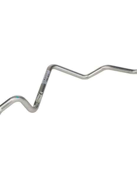 The AGCO Tube - Acw064531A is a curved, metallic pipe with connectors on both ends, designed for fluid transmission in mechanical systems. Currently, no additional product description information is available.