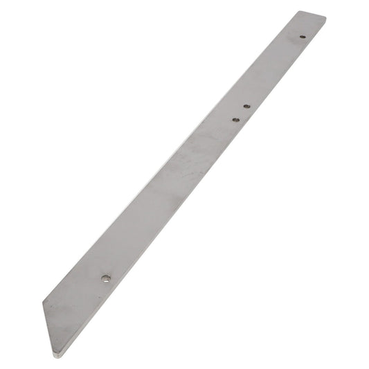 The product AGCO | BAR - AG717660 by AGCO, which is a long, flat metal bracket with one pointed end and multiple holes along its length, currently has no available description information.