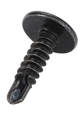 Close-up image of an AGCO Self Taping Screw - Acx2829610, featuring a black metal construction with a flat head and self-tapping tip against a white background. No current product description information is available.