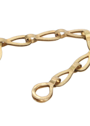 The product, AGCO | CHAIN - F716100600090 by AGCO, features a gold chain with teardrop-shaped links and an intricate design, arranged in a triangular pattern. No current product description information is available.