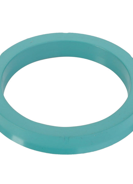 A teal-colored, circular rubber gasket with a flat edge and a slight inner groove—Product Name: AGCO | GROOVED RING - F737150070050, Brand Name: AGCO.