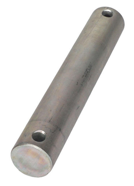 The AGCO | Link Pin - Acp0001470 is a robust cylindrical metal rod with precision-drilled holes near each end.