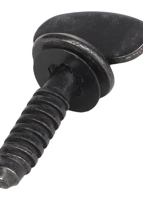 Close-up of the AGCO | THUMB SCREW - AG718333, featuring a black threaded shaft and two flat wings designed for hand-twisting. No current product description information is available.