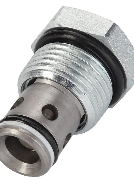 The AGCO | Check Valve - Acp0286660 is a metallic hydraulic valve cartridge featuring circular holes and a threaded end, specifically designed for fluid control applications. No current product description available.