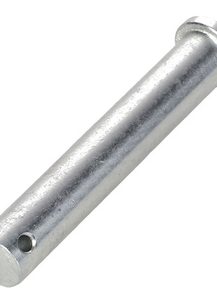 A metal cylindrical pin labeled AGCO PIN - AL5021955, featuring a small hole near one end and a flat circular head on the opposite end.