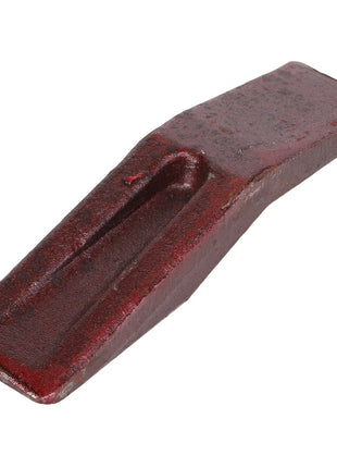 AGCO's TOOTH - AL11260142, an iron wedge with a red-brown patina, features a tapered end and a flat surface, placed against a white background.