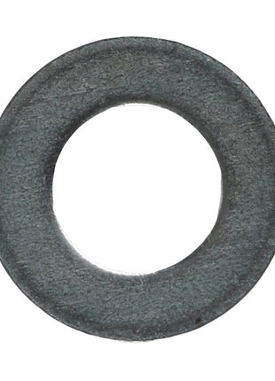 The AGCO | Washer - 1107105 from AGCO is a circular metal washer featuring a central hole, expertly designed for mechanical applications to distribute load or prevent loosening.