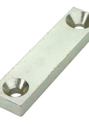 AGCO | LINK - D28480129 is a rectangular metal plate with chamfered holes at both ends. Currently, there is no product description information available.