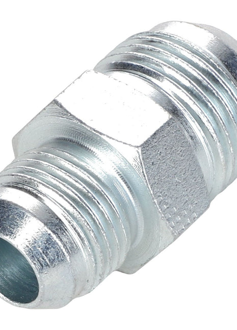 The AGCO UNION - AL5027935 is a metal pipe fitting with threaded ends, brought to you by the trusted brand AGCO.