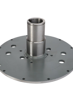 The AGCO | HUB - D28380286 is a circular metal component featuring multiple holes and a central cylindrical protrusion. No current product description available.
