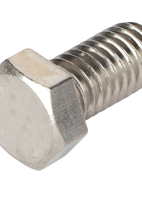 Close-up image of the AGCO SCREW - AG000071 hex bolt with threading on the shaft. For ordering information or assistance, please contact our support team.