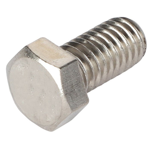 Close-up image of the AGCO SCREW - AG000071 hex bolt with threading on the shaft. For ordering information or assistance, please contact our support team.