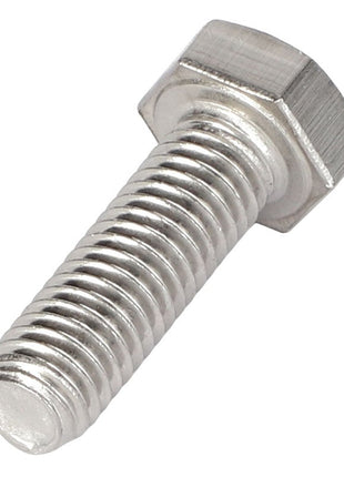 A close-up image of the AGCO Hexagonal Head Bolt (Model: AG524341) featuring a silver finish and threaded shank.