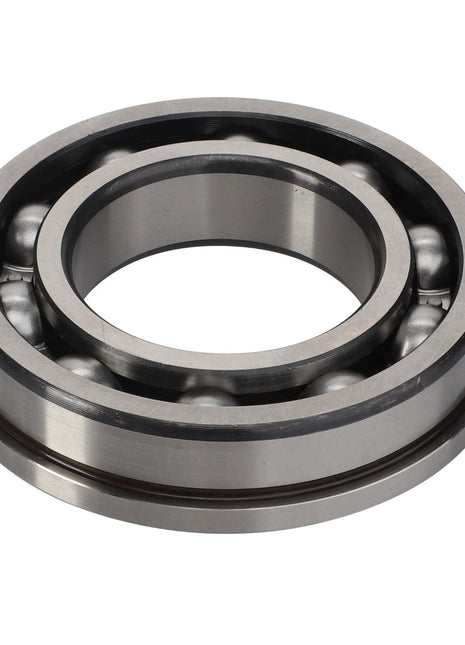 A close-up view of the AGCO Angular Contact Ball Bearing (Model: F180100221090), showcasing an inner and outer ring with evenly spaced balls in a raceway. No current product description available.