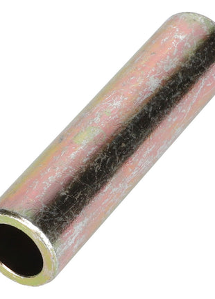 A close-up of the AGCO spacer, model Acw3611490, reveals a cylindrical metal tube with a hollow center, featuring a slightly textured surface and a yellowish tint.