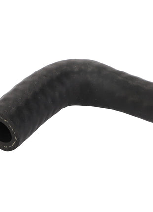 The AGCO | Sleeve - Acp0669770 is a black, L-shaped rubber hose with a textured surface and hollow interior, making it perfect for various plumbing or automotive applications.