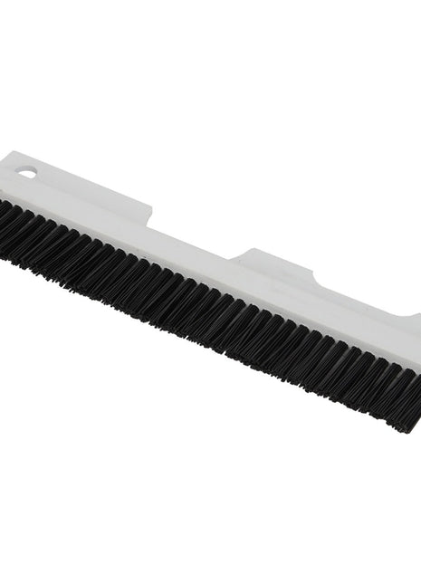 A white handheld brush featuring black bristles and two hanging holes, branded under the name AGCO | WARNING DECAL - ACP0538240. No additional product description information is available currently.