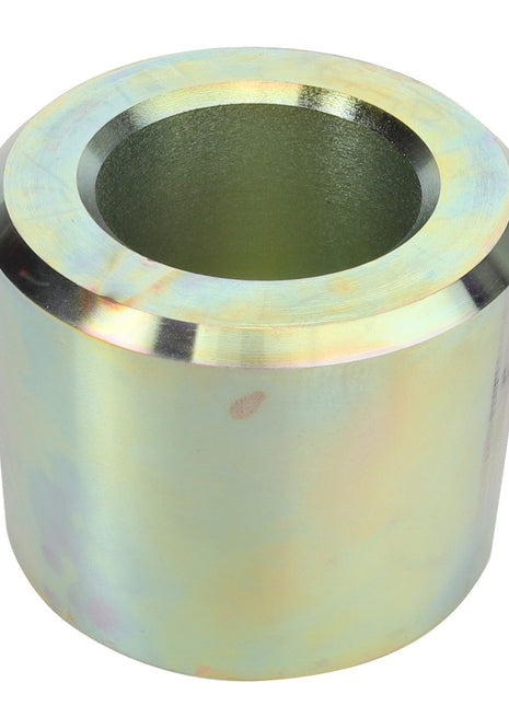 Introducing the AGCO | BUSH - D28380019, a premium cylindrical metal bushing with a hollow center, featuring a smooth outer surface and a reflective finish, brought to you by AGCO.