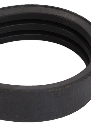 Close-up of the AGCO | BELT - D41990063, a black rubber V-belt with multiple grooves, designed for use in automotive or machinery applications for power transmission. The brand name is AGCO. No current product description information is available.