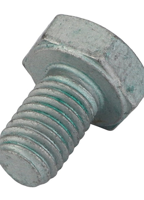 A close-up image of the AGCO Hexagonal Head Bolt - F530200090010, showcasing its precisely threaded shaft and hexagonal head. No current product description available.
