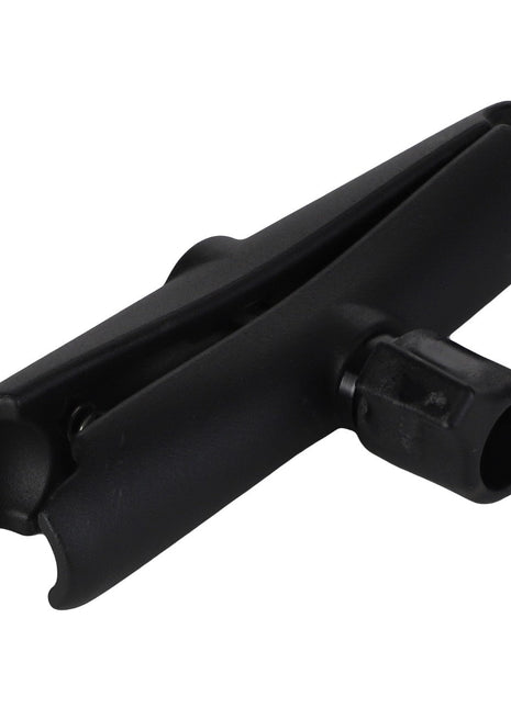 A close-up image of the AGCO | Ram® Double Socket Arm With Retention Knob - Acw4948560, a black mount featuring a knob for adjusting the grip. No current product description information is available.