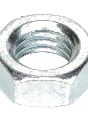 A detailed close-up image of the AGCO | Hex Jam Nut - Acp0009820 showcases its finely threaded interior.