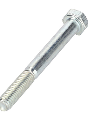 The AGCO | HEX CAP SCREW - LA10903721 is a metal hex bolt featuring a partially threaded shank and a hexagonal head, ideal for securely fastening solid materials together. There is no additional current product description information available.