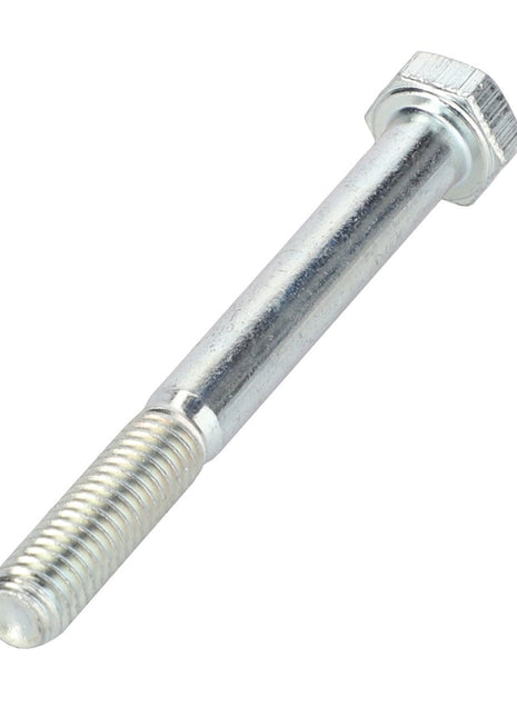The AGCO | HEX CAP SCREW - LA10903721 is a metal hex bolt featuring a partially threaded shank and a hexagonal head, ideal for securely fastening solid materials together. There is no additional current product description information available.